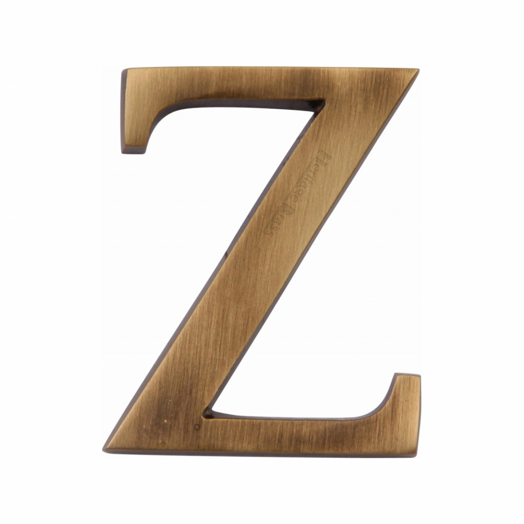 M Marcus Heritage Brass Letter Z - Pin Fix 51mm